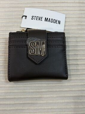Steve Madden Brown Leather Mini Wallet / Card Case
